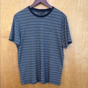 Michael Kors Men's Striped Blue T-Shirt